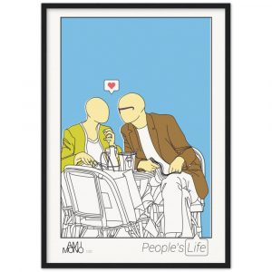People’s Life – Love Paris – Éditions avec du papier de qualité musée avec cadre