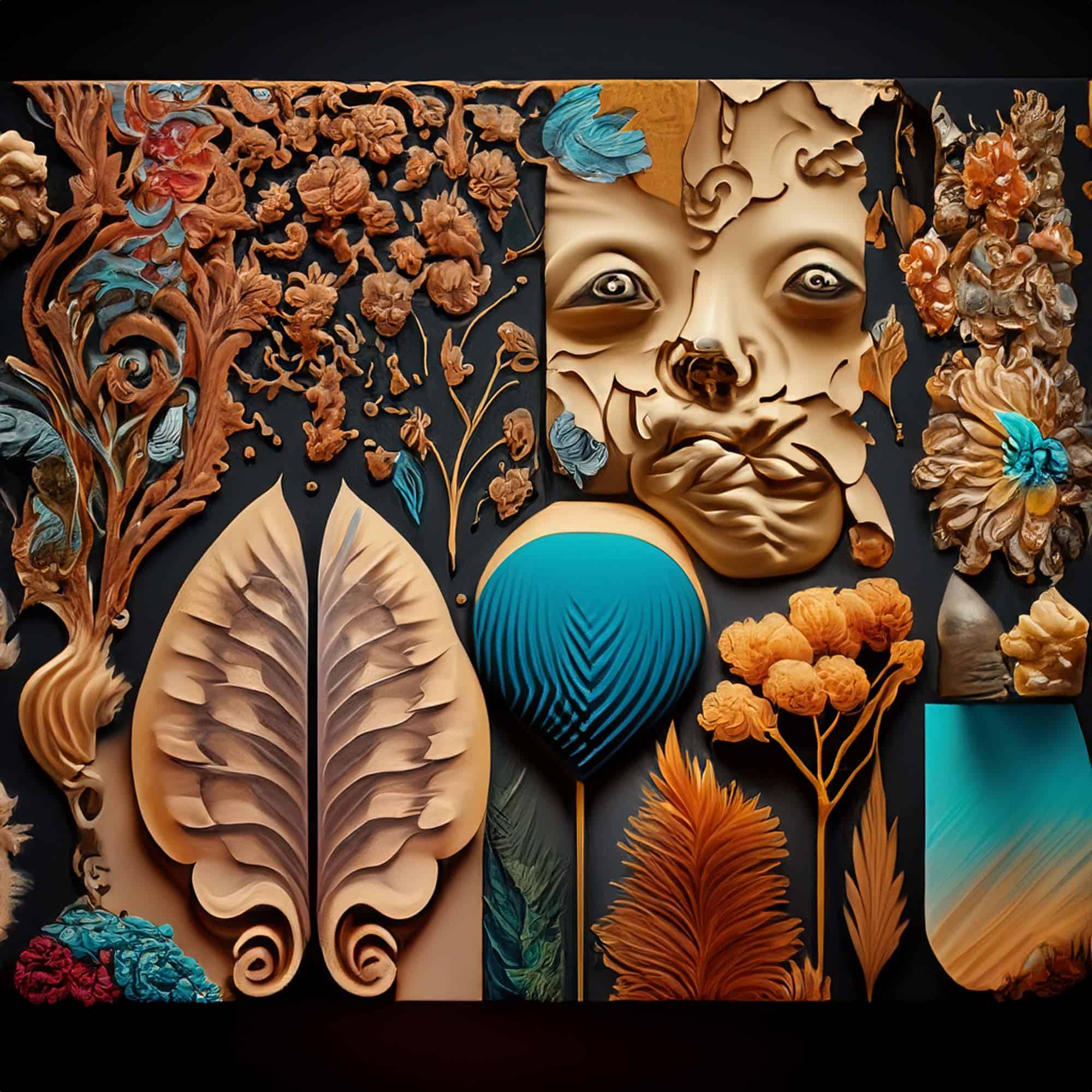 amimono decoration sculpture murale 24 4 3