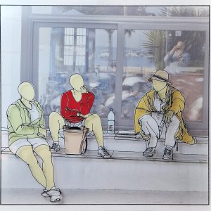 Réflexion Cadaquès - Sculpture murale filaire de l'artiste Amimono - Grand Palais - Paris