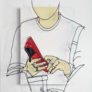 Zoom shoe red - Sculpture murale - Amimono